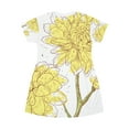 thumbnail image 3 of Water Flowers Women Fashion Beautiful All Over Print T-Shirt Dress, 3 of 4
