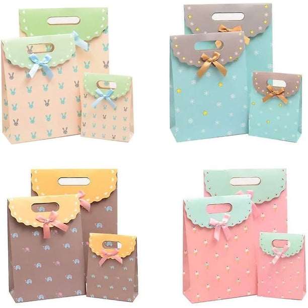 Bolsas de regalo, regalos con cierre de velcro, regalos de papel con cierre de velcro, cumpleaños infantiles, Navidad