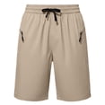 thumbnail image 5 of Men's Swim Trunks Quick Dry Board Shorts with Zipper Pockets Beach Shorts Bathing Suits for Men - No Mesh Liner Khaki L, 5 of 6