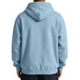 thumbnail image 6 of Fleece Men's Hoodie Blank Soft Fleece Workout Men's Fashion Hoodies & Sweatshirts Long Sleeve Drawstring Hood with Pocket Light Blue S, 6 of 6