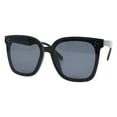 thumbnail image 2 of Womens Fashion Sunglasses Stylish Square Frame Shades UV 400 Black, 2 of 4