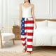 thumbnail image 4 of Balery America Flags3 Pantalones de pijama para mujer, pijamas ultraligeros, pantalones de estar por casa-Medium, 4 of 6