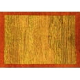 thumbnail image 1 of Ahgly Company Machine Washable Indoor Rectangle Abstract Yellow Modern Area Rugs, 8' x 12', 1 of 4