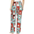 thumbnail image 4 of PISONIC Lovely Christmas Printed Women's Pajama Pants, Comfy Pajama Bottoms With Pockets&Drawstring, 4 of 7