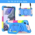thumbnail image 2 of SaniMore for Samsung Galaxy Tab A9 8.7" 2023 SM-T550 SM-P550 Case, Multi-Functional Case with Handle Shoulder Strap & 360° Rotatable Kickstand Shockproof Protective Case for Girls Boys, Colorful/Blue, 2 of 9