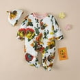 thumbnail image 3 of URMAGIC Baby Baby Boy Girl Footie Romper Jumpsuit, Cotton One-Piece Coverall with Hat 0-12 Months, 3 of 4