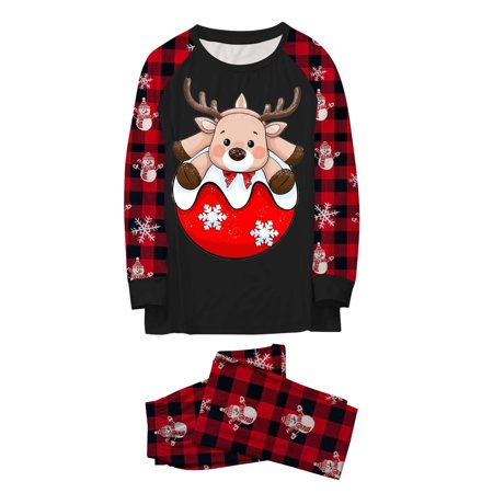 

Rovga Christmas Parent-Child Homewear Suit Dad Style Parent-Child Clothing