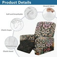 thumbnail image 5 of Kuiaobaty Mandala Flower Print Reclining Slipcover for Living Room Stretch Recliner Chair Cover with Side Pocket Large Reclining Sofa Slipcover Nonslip Recliner Couch Cover, 5 of 8
