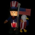thumbnail image 2 of Northlight Inflatable Lighted Uncle Sam with American Flag and Eagle Outdoor Decor - 6', 2 of 6