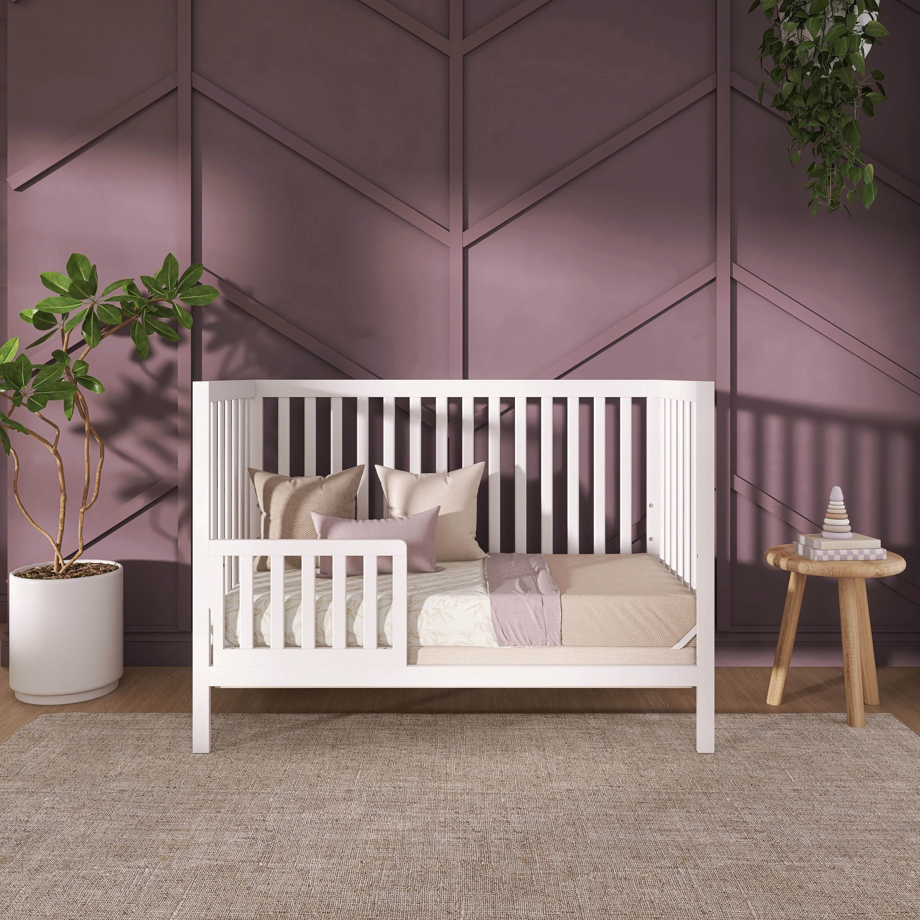 Nursery Bundle, Dream On Me Synergy MOD Crib in White and Crib & Toddler Mattress Bundle