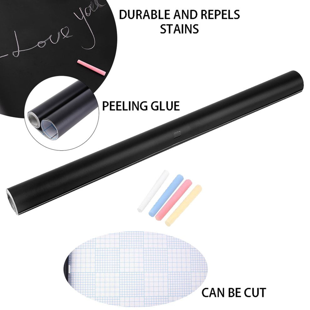 45CMX200CM Adhesive Blackboard Film With 5piece chalk Chalk Board Stick Roll UK 45CMX200CM Adhesive Blackboard Film With 5piece chalk Chalk Board Stick Roll UK