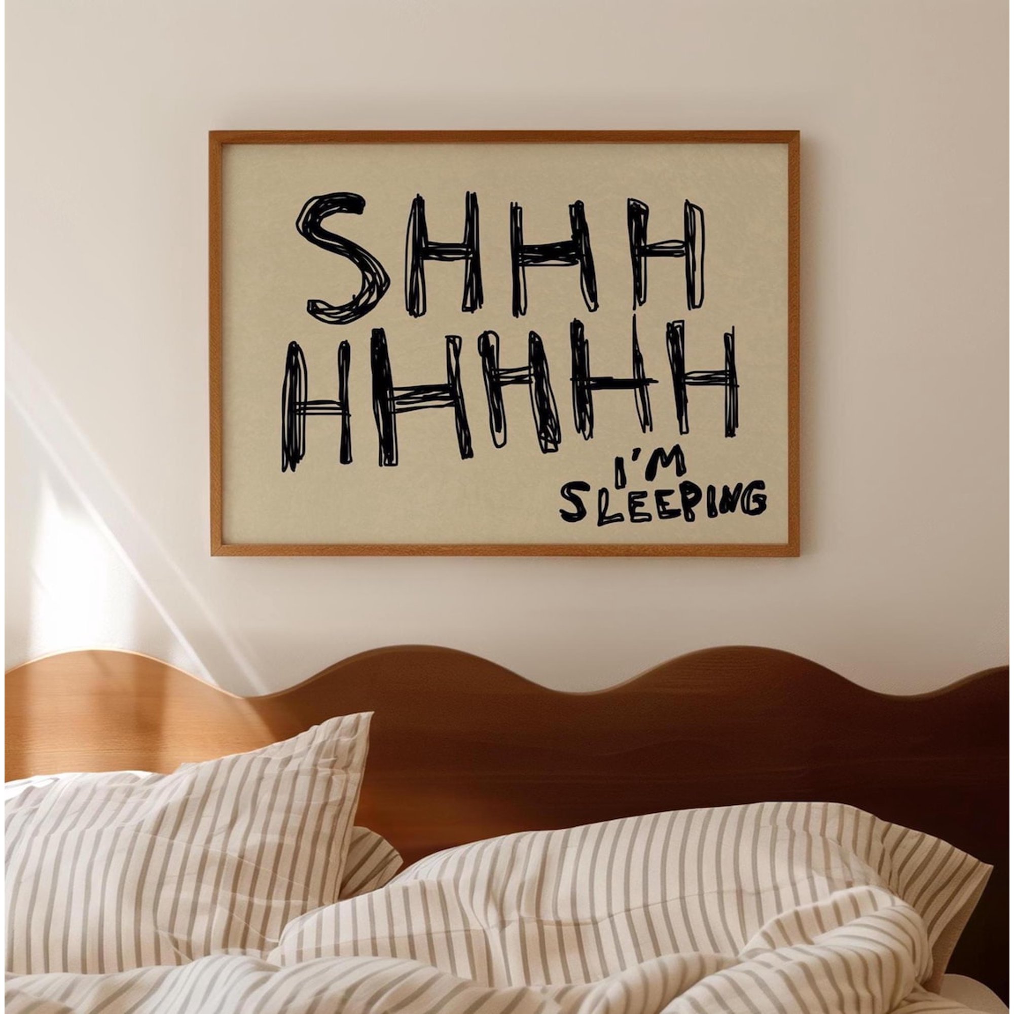 Sleeping Quote Handwritten Bedroom Bedroom Apartment Decor Wall Art