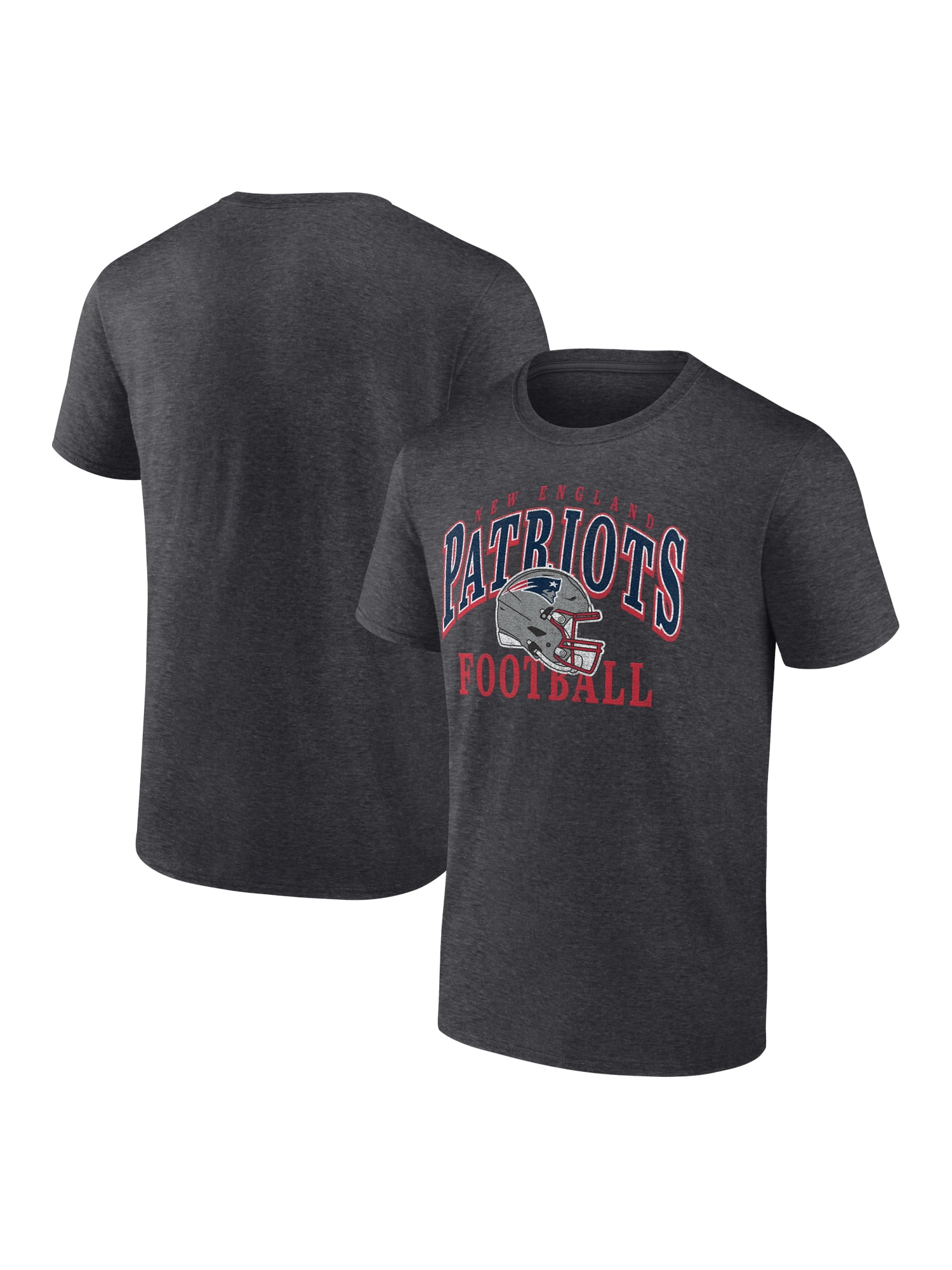 NFL New England Patriots Men's Cotton Charcoal Heather Short Sleeve T-Shirt