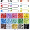 thumbnail image 1 of Jinsinto 300pcs Metal Safety Pins, 15 Colors Small Safety Pins, 1 of 5