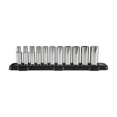 UPC: 0885911589765 | Craftsman 1/2 in. drive SAE 12 Point Deep Socket Set 11 pc. – Case Of: 1; Each Pack Qty: 11; Total Items Qty: 11