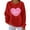 #178 Red, variant on Felirenzacia Plus Size Women’s Valentine Hoodie Love Heart Print Long Sleeve Casual Comfy Pullover Top Romantic Holiday Outfit Women’s Fashion, White,XL