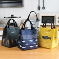 thumbnail image 2 of Lunch Bag Leakproof Heat Insulation Aluminum Foil Cute Fish Pattern Warm Keeping Lunch Pouch for Home, 2 of 8