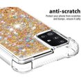 thumbnail image 4 of Compatible with Samsung Galaxy A71 Case Glitter Luxury Cute Love Liquid Quicksand Clear TPU Girls Women Stylish Bumper Shockproof Protective Case for Samsung Galaxy A71 Golden YB, 4 of 12