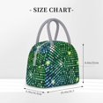 thumbnail image 2 of Disketp Green Disco Lights Bolsa Térmica para Almuerzo, Lonchera con Abertura Amplia y Gran Capacidad, Organizador Reutilizable para Mujeres, Hombres y Adultos, 2 of 6