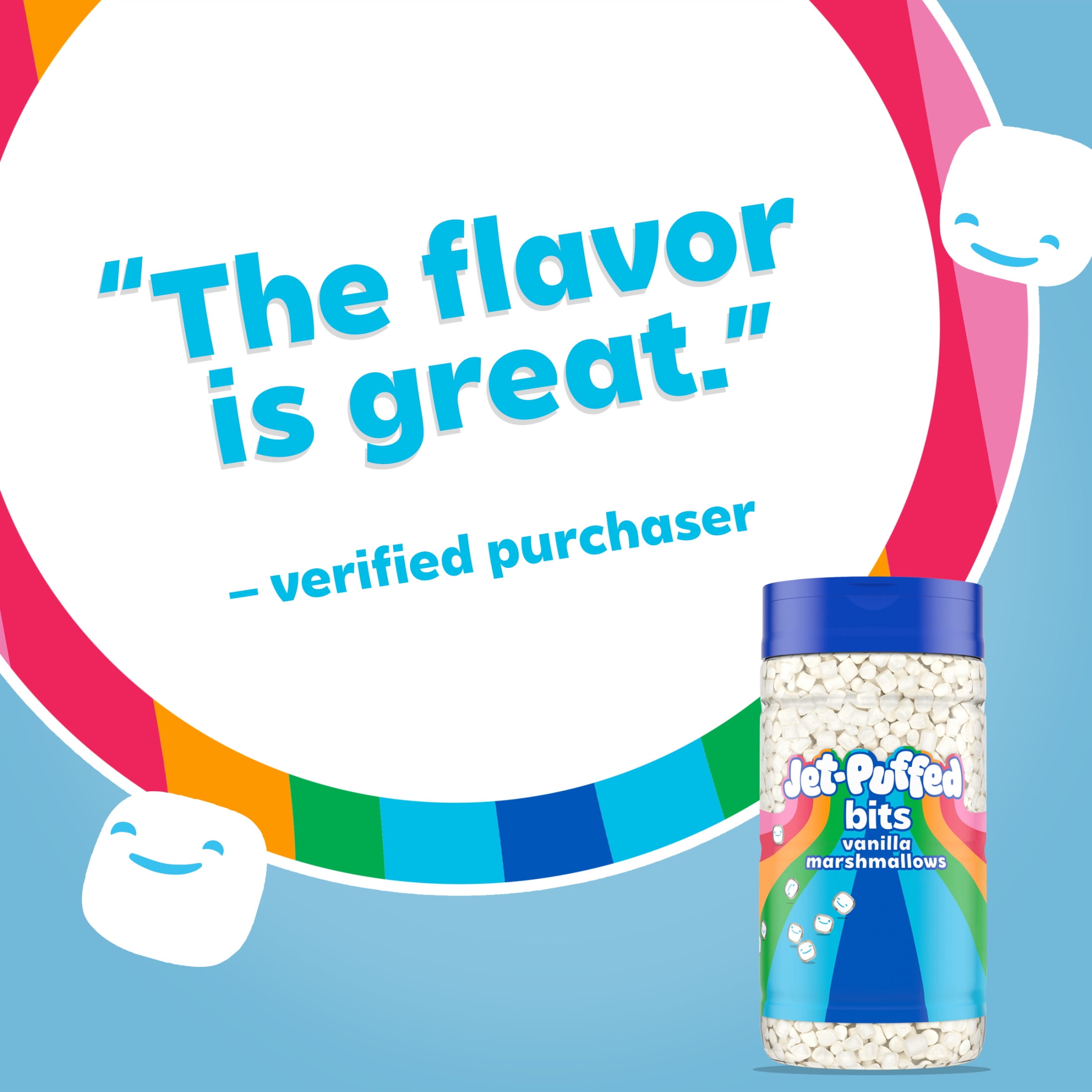 (2 pack) Jet-Puffed Vanilla Marshmallow Bits, 3 oz Shaker