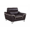 thumbnail image 2 of 36" Brown Contemporary Leather Loveseat, 2 of 2