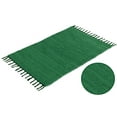 thumbnail image 4 of Hand Braided Cotton Rag Rug 24''x36''- 2x3'- Multicolor Chindi Rug - Washable & Reversible with Tassel, 4 of 4