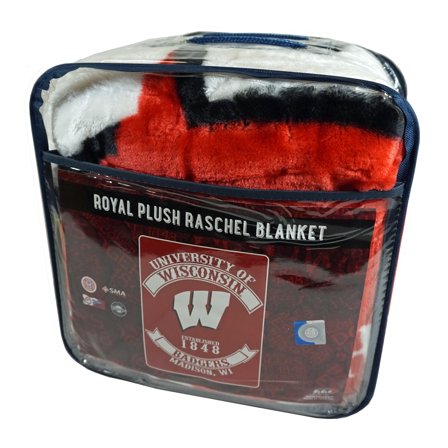 University of Wisconsin Badgers - Established in 1848 - Raschel 60x80 inch Blanket Throw