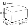 thumbnail image 5 of Square Covers Slipcovers Folding Storage Stool Furniture Protector Form Fit with Elastic Bottom, Stretch High Small Checks Jacquard Fabric(M，white), 5 of 5