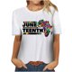 thumbnail image 1 of Juneteenth Fashion - Camiseta informal para mujer, cuello redondo, manga corta, blusa Fridja  hjk1610, 1 of 5