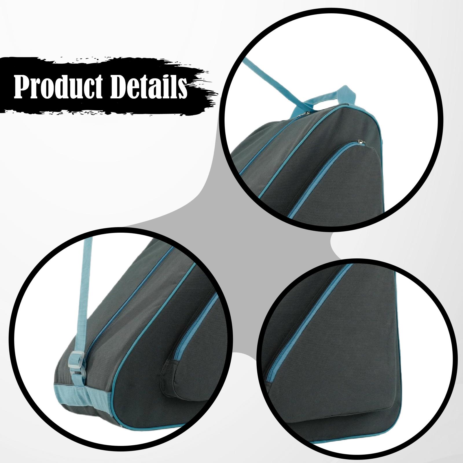 Skates Storage Bag Roller Skate Carrier Ice Skating Shoes Large Capacity Polyester for Adults and Kids
