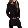 thumbnail image 4 of Suéteres para Mujer Manga Larga Cuello Redondo Color Sólido Tops de Moda Xemadio WRMH-137-1, 4 of 5