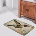 thumbnail image 5 of Hummingbird Bath Mat, Bathroom Rug, Microfiber Soft Bird Doormats Shower Mat, Rustic Farmhouse Home Decor Non-Slip Base 16"x24", 5 of 8