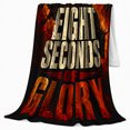 thumbnail image 2 of Eight Seconds Of Glory Rodeo Bull Riding Cowboy, Festive Holiday Scene, Warm Flannel Blanket for Living Room and Reading Nook, Art Lovers Thanksgiving Gift, Festive Home Decor, 2 of 9