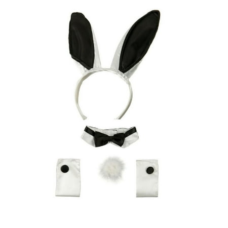 - Tuxedo Playboy Bunny Tail Ears Rabbit Costume Accessory Kit Cocktail Headband