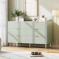 thumbnail image 4 of BeesClover Commode à 6 Tiroirs, Organisateur de Tiroirs en Bois avec Poignée Dorée, Grande Armoire de Rangement, Commode au Design Moderne pour Chambre, Salon, Garde-Robe, Couloir, Entrée, 4 of 6