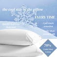 thumbnail image 3 of Fundas de almohada Beckham Hotel tamaño king, efecto refrescante, set de 2, blancas, 3 of 9