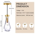 thumbnail image 3 of Teardrop Pendant Light, Clear Glass Kitchen Island Lighting Fixtures with Warm LED Bulbs, Modern Raindrop Chandelier for Living Room, Dining Room, Hallway, and Porch, 3 of 7