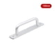 thumbnail image 4 of Kenally Tirador de muebles de aluminio de varios tamaños, perillas de Hardware sin perforaciones, tiradores de puerta de mejora resistentes, Herramientas y ferretería Plata/128mm, 4 of 6