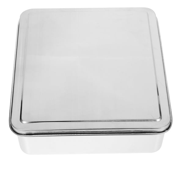 LOLIPPYY Stainless Steel Baking Pan With Lid For Kitchenware Use 1Pcs