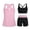 Pink, variant on Tbopshirt Summer Bathing Suits Tummy Control 3 Piece Tankini Swimsuits for Women Swim Tank Tops with Bra and High Waist Bottom Beach
