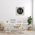 thumbnail image 2 of Stupell Industries Letter M Initial Vintage Shape Typewriter Key Glam Painting Gray Framed Art Print Wall Art, 24 x 24, Design by Daphne Polselli, 2 of 7