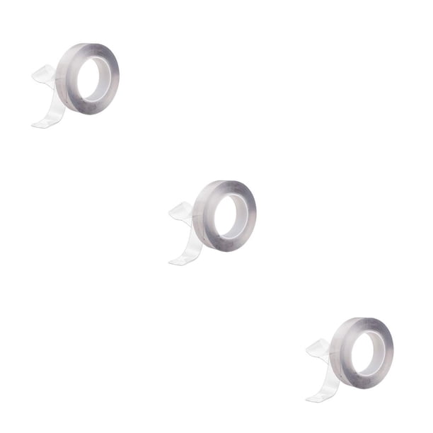 Advancent Cinta adhesiva, cintas transparentes reutilizables, extraíble, de larga duración, recortable, de bolsillo, adhesivo para espejo de Tipo 5 3Conjunto