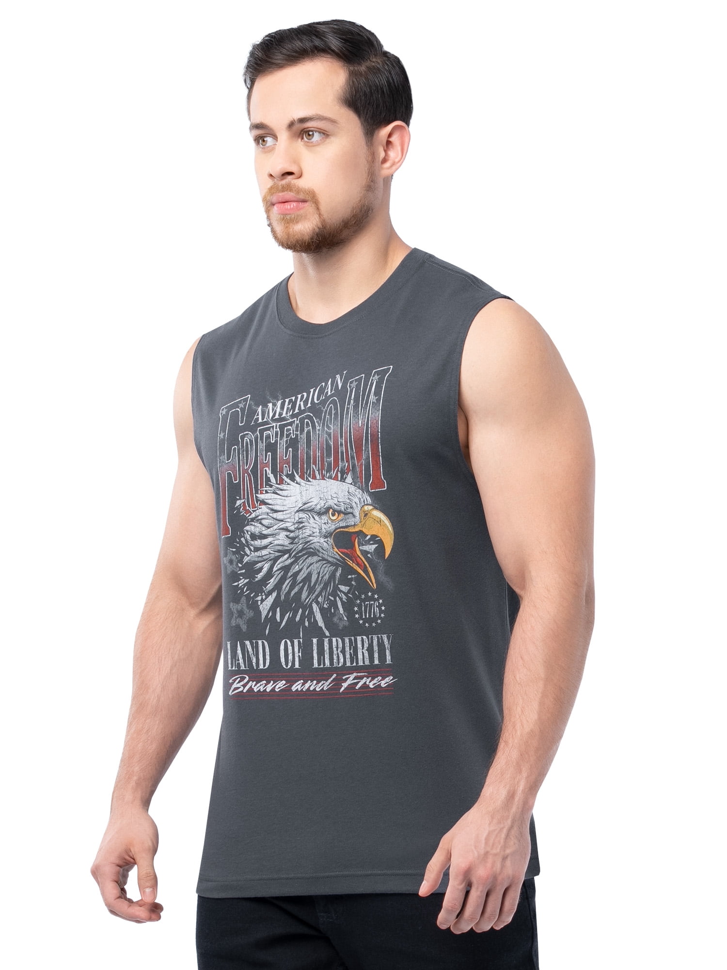 Way to Celebrate Men's 4th of July Americana Graphic Muscle Shirt Tank Top, Sizes XS-5XL