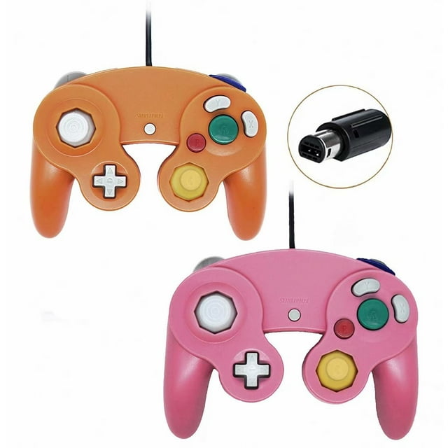 Manettes Filaires Gamecube pour Console Nintendo Wii Game Cube Switch 2 Pcs