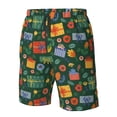thumbnail image 6 of Uemuo Christmas Gift Pattern Men's Swim Trunks Hawaiian Beach Bathing Suit Swimsuits Beach Quick-Dry Shorts with Pockets-Small, 6 of 9