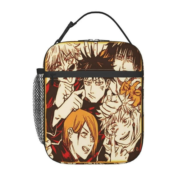 Jujutsu Kaisen Lunch Bag Cartoon Portable Lunch Box Bento Box for Work Office Travel for Fans Adult Youth 11x8 inches
