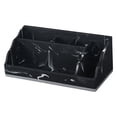thumbnail image 4 of Organizador de baño para encimera, organizador de cepillos de dientes, uso doméstico, 5 compartimentos, soporte de resina para cepillos de dientes con Negro, 4 of 8