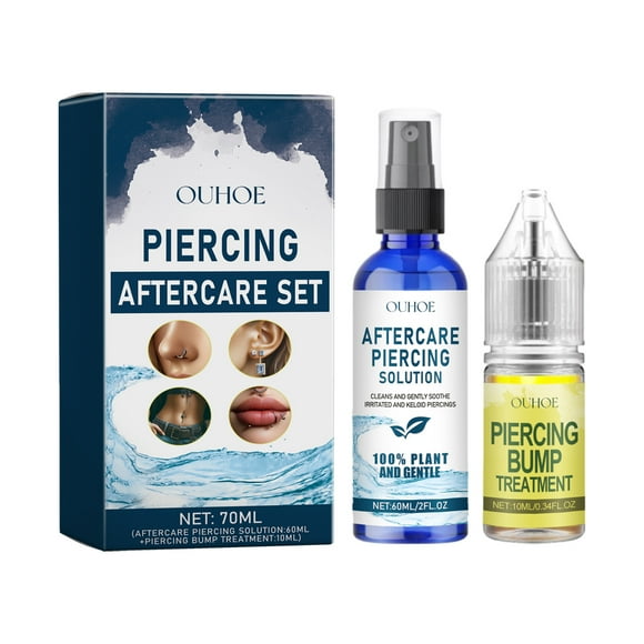 Piercing Care Solution 60ml + Repairing Solution 10ml Relieve Ear Discomfort Gentle Cleaning Care Solution