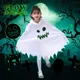thumbnail image 2 of Capa de demonio fantasma blanco que brilla en la oscuridad para niño y niña, disfraz de cosplay para niños, disfraz de fantasía para actuación, fiesta temática de Halloween, 2 of 5