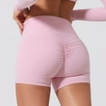 thumbnail image 2 of Hifoo Women Yoga Workout Shorts Solid Color Lifting Gym Seamless Booty Shorts Running Wear, 2 of 3